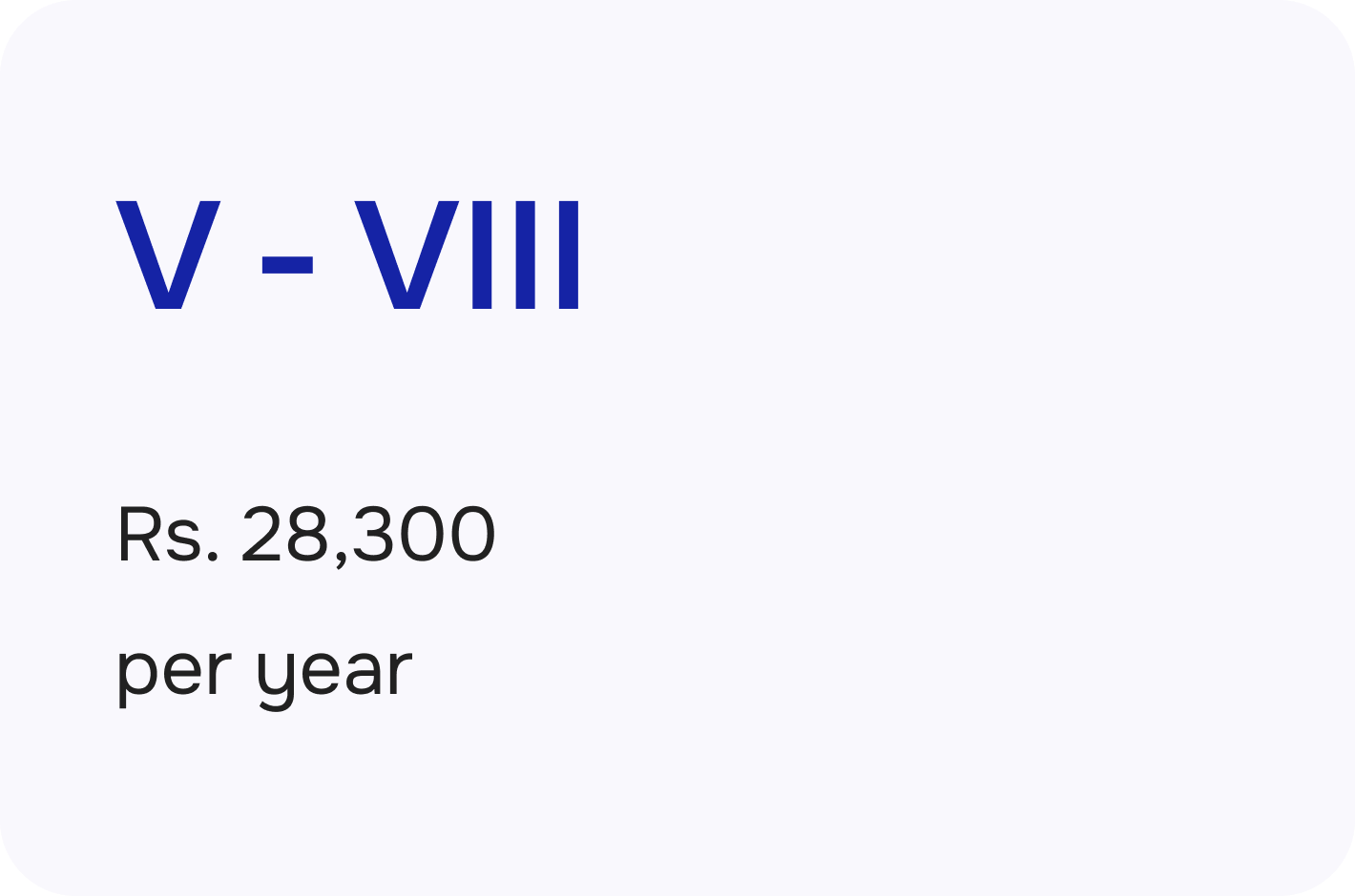 V - VIII